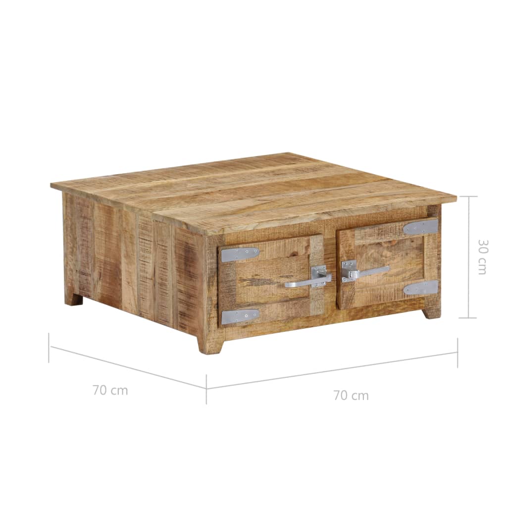 vidaXL Salontafel 67x67x30 cm massief mangohout