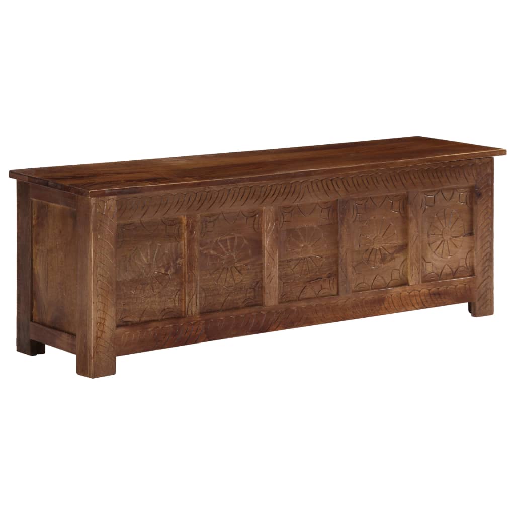 vidaXL Opbergkist 110x30x40 cm massief mangohout