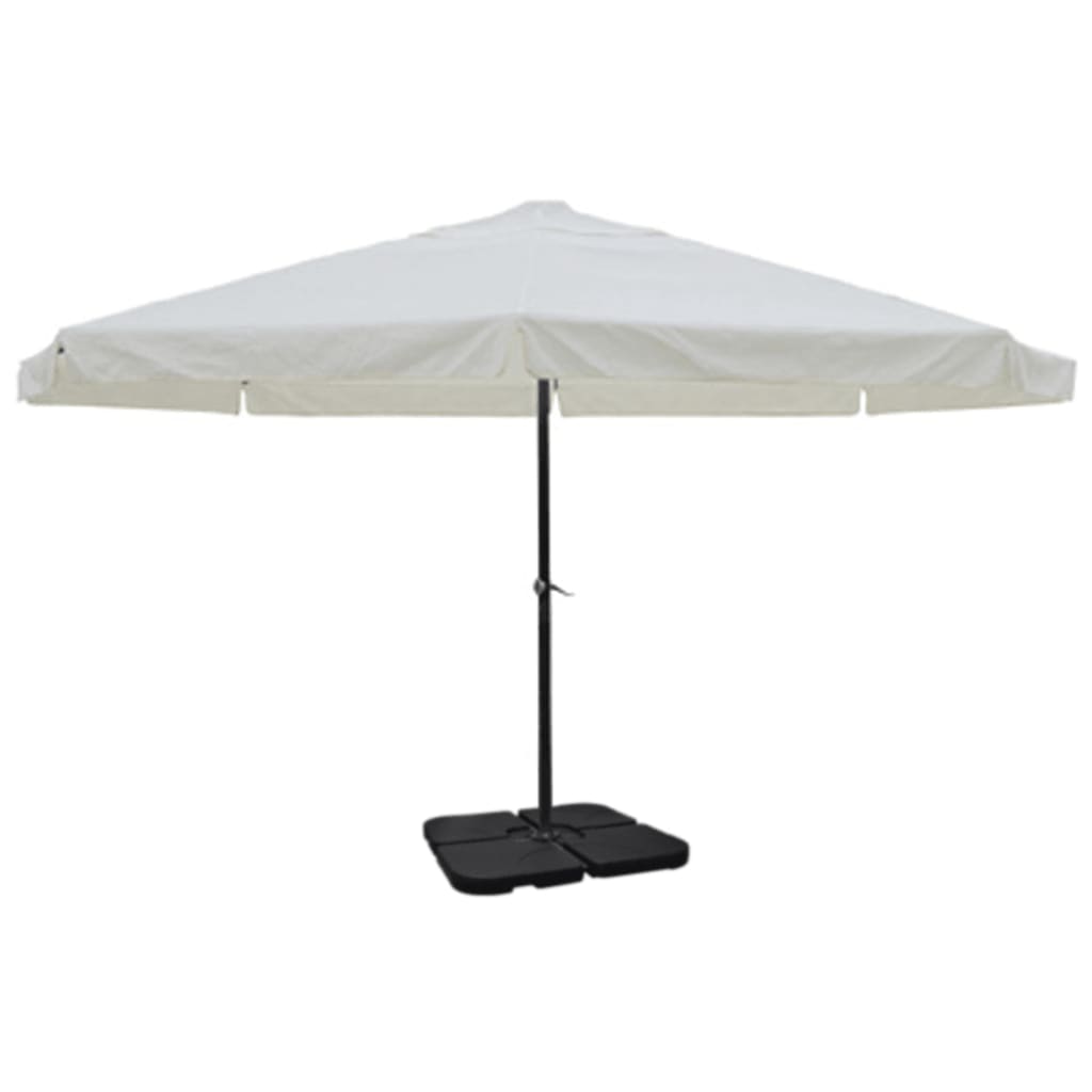 Parasol met draagbare voet aluminium (wit) - Aashly