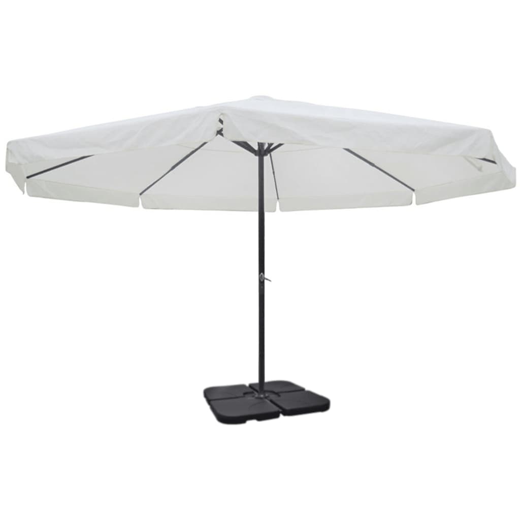 Parasol met draagbare voet aluminium (wit) - Aashly