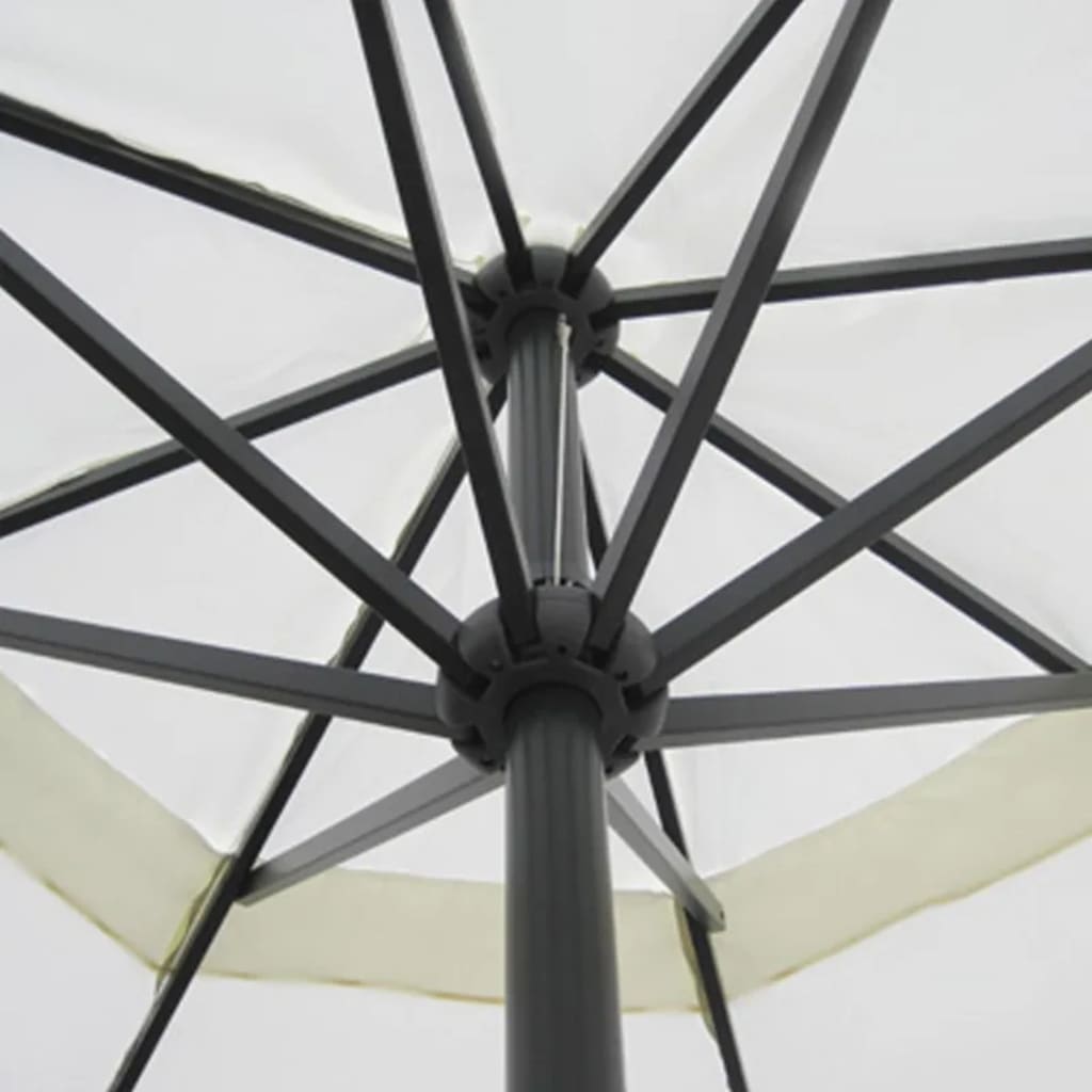 Parasol met draagbare voet aluminium (wit) - Aashly