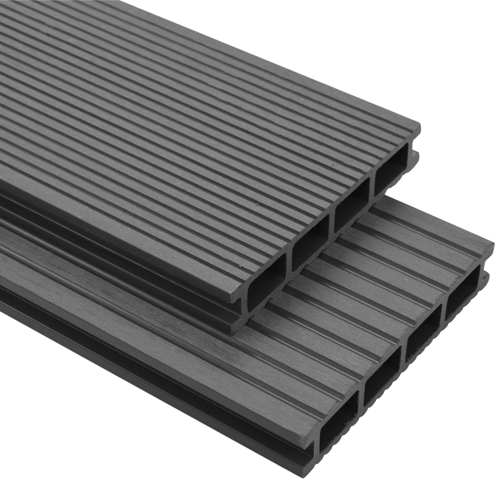 vidaXL Decking Boards HKC with Accessories 26 m² 2.2 m Anthracite