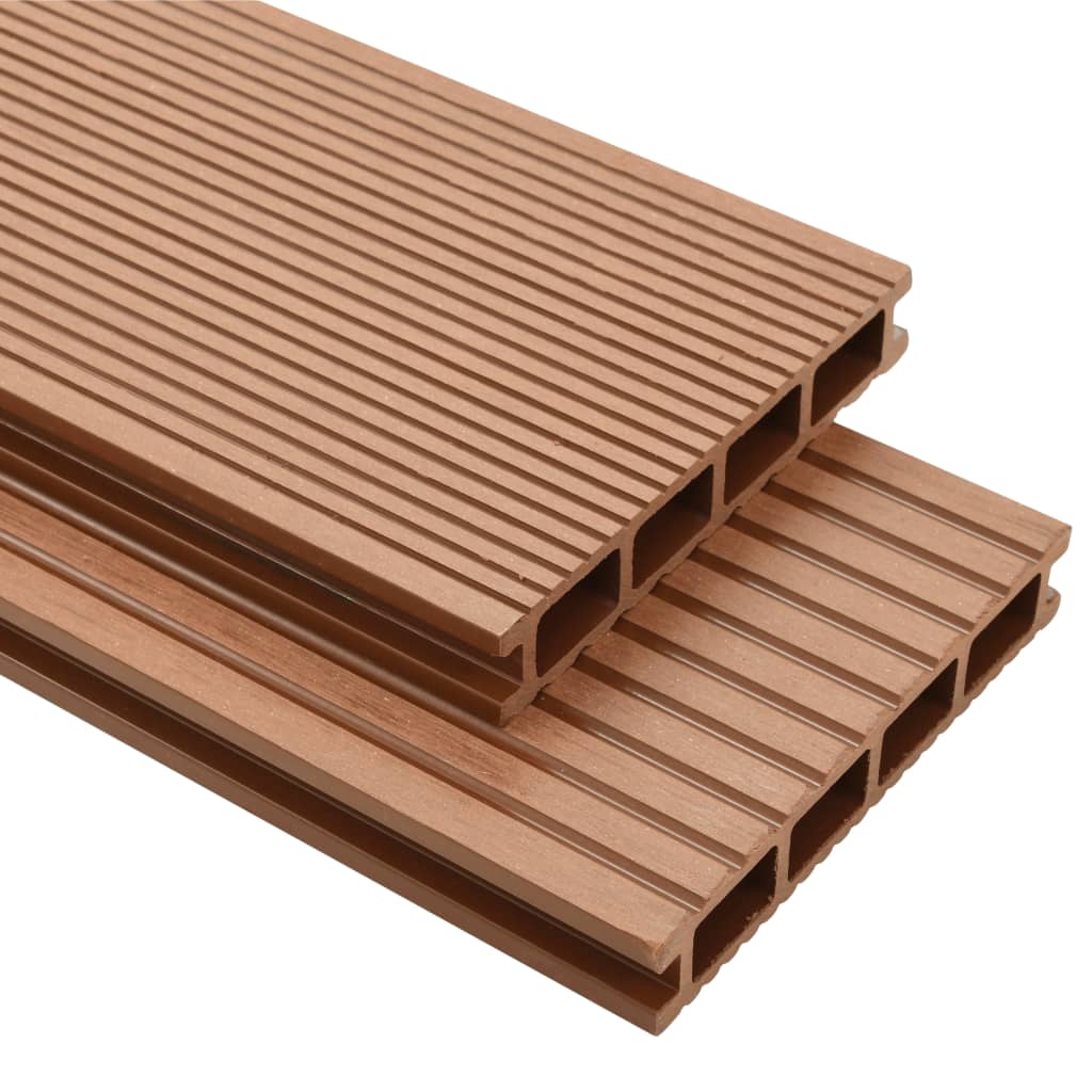 vidaXL Terrasplanken HKC met accessoires 26 m² 2,2 m antraciet