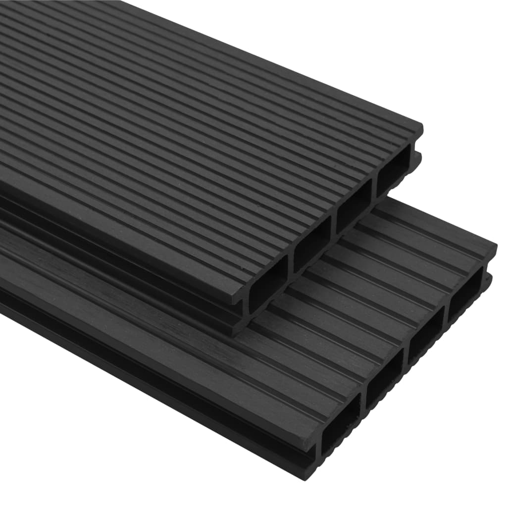 vidaXL Terrasplanken HKC met accessoires 15 m² 4 m bruin