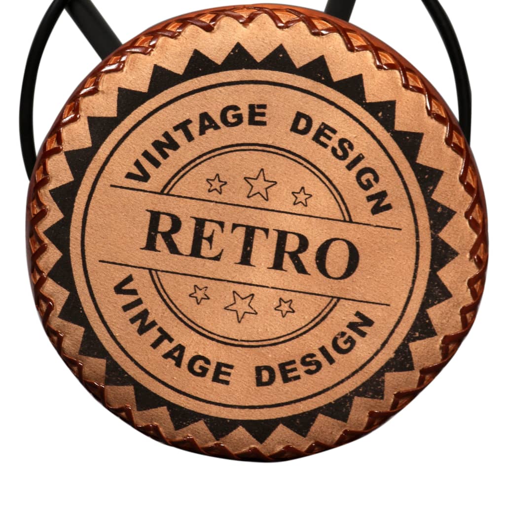 vidaXL Barset massief gerecycled hout, echt leer en canvas 5-delig - Aashly