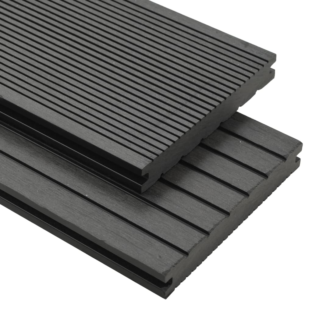 vidaXL Terrasplanken met accessoires 26 m² 2,2 m HKC donkerbruin