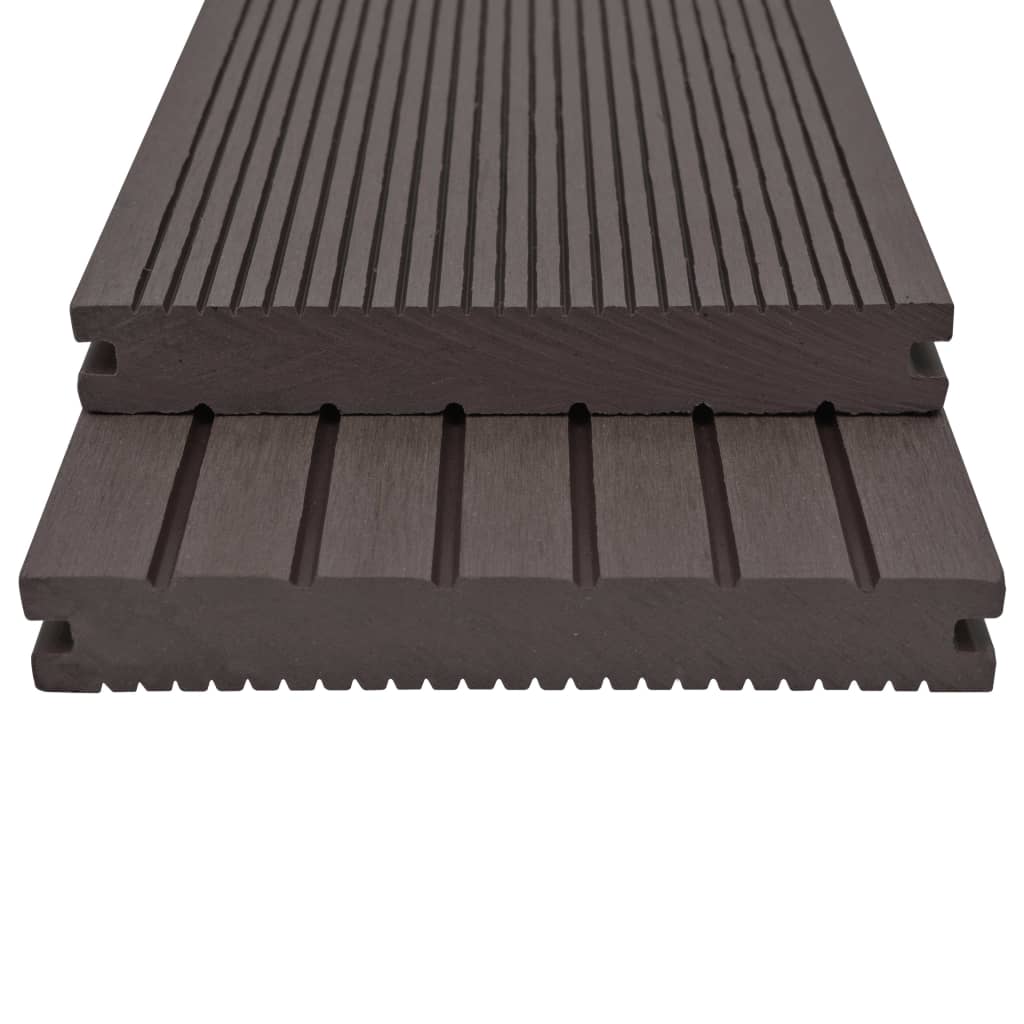 vidaXL Terrasplanken met accessoires 26 m² 2,2 m HKC donkerbruin