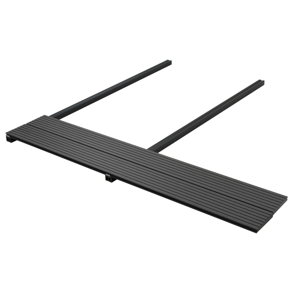 vidaXL Decking boards with accessories 25 m² 4 m solid WPC black
