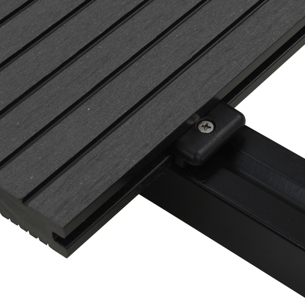 vidaXL Decking boards with accessories 25 m² 4 m solid WPC black
