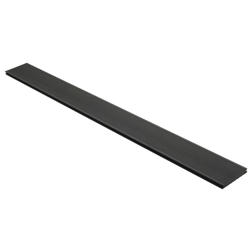 vidaXL Decking boards with accessories 25 m² 4 m solid WPC black