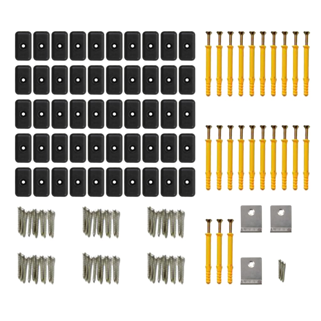 vidaXL Decking boards with accessories 25 m² 4 m solid WPC black