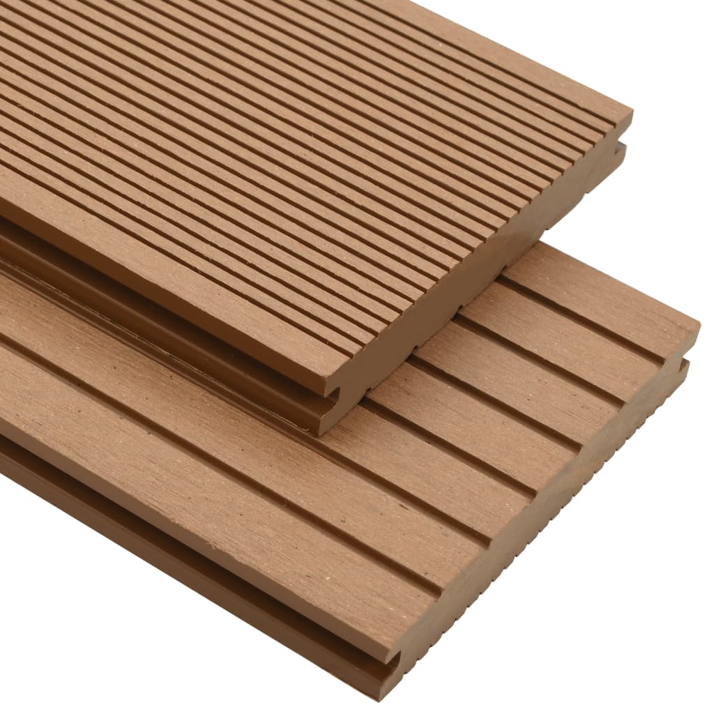 vidaXL Decking boards with accessories 25 m² 4 m solid WPC black