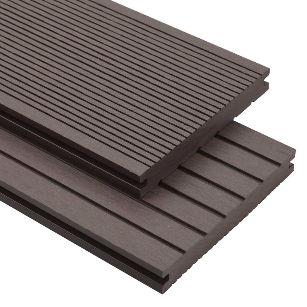 vidaXL Decking boards with accessories 25 m² 4 m solid WPC black