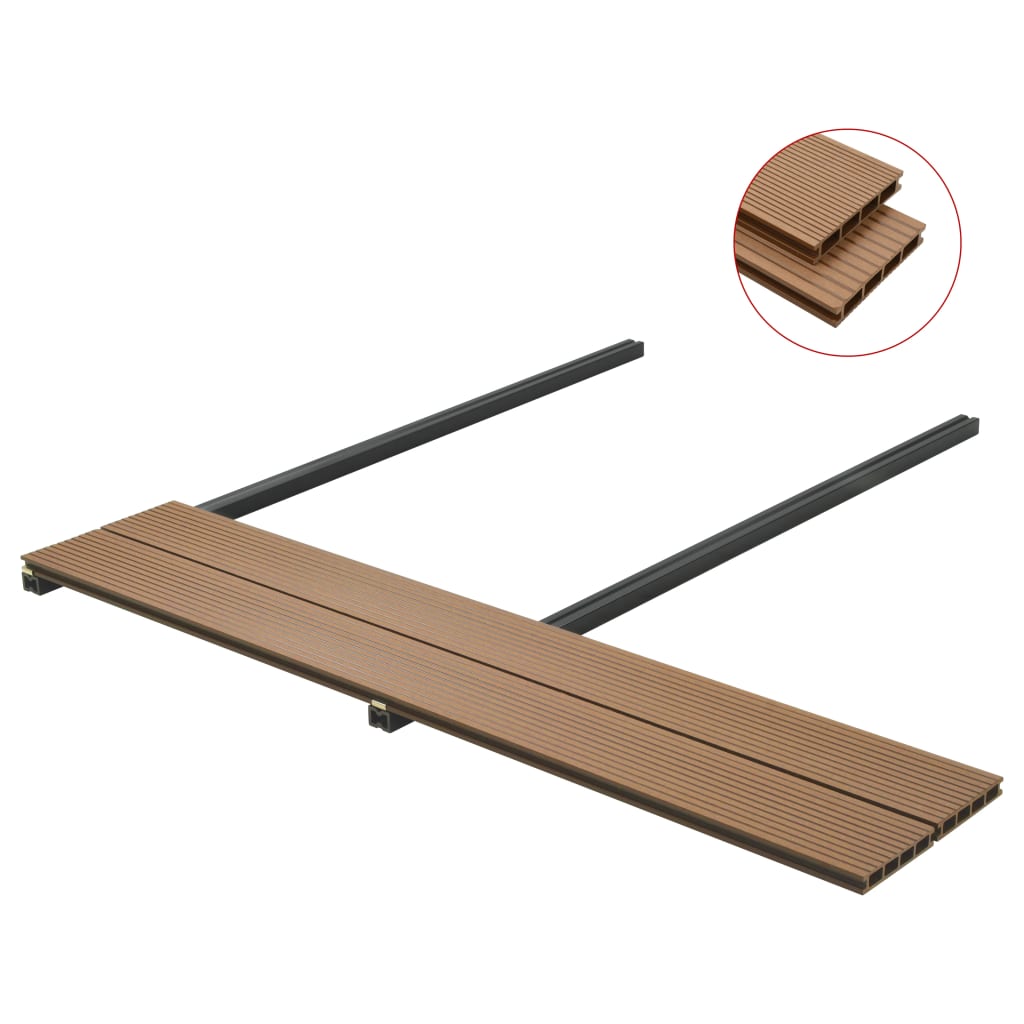 vidaXL Decking Boards HKC with Accessories 26 m² 2.2 m Anthracite
