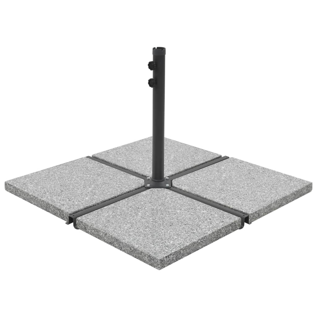 vidaXL Parasolvoetplaten 4 st vierkant 100 kg grijs graniet