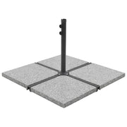 vidaXL Parasolvoetplaten 4 st vierkant 100 kg grijs graniet