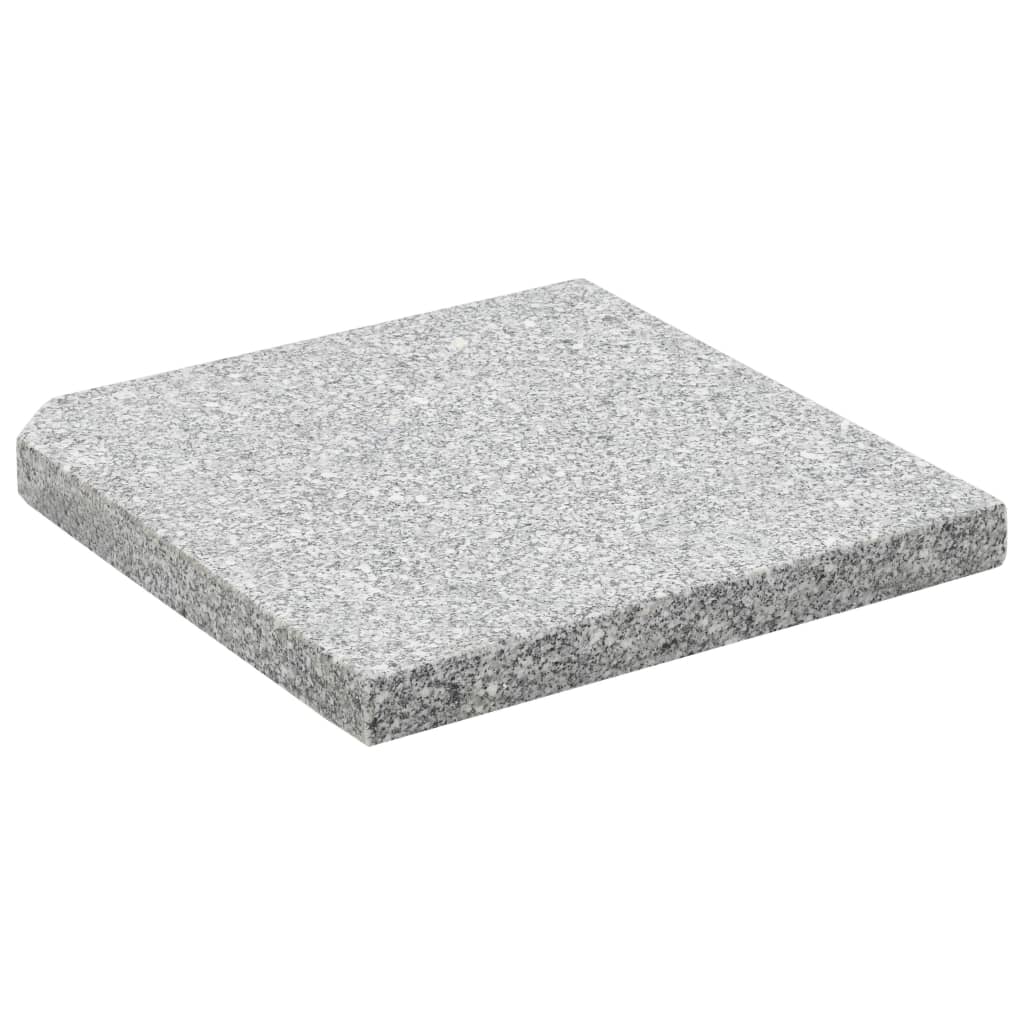 vidaXL Parasolvoetplaten 4 st vierkant 100 kg grijs graniet