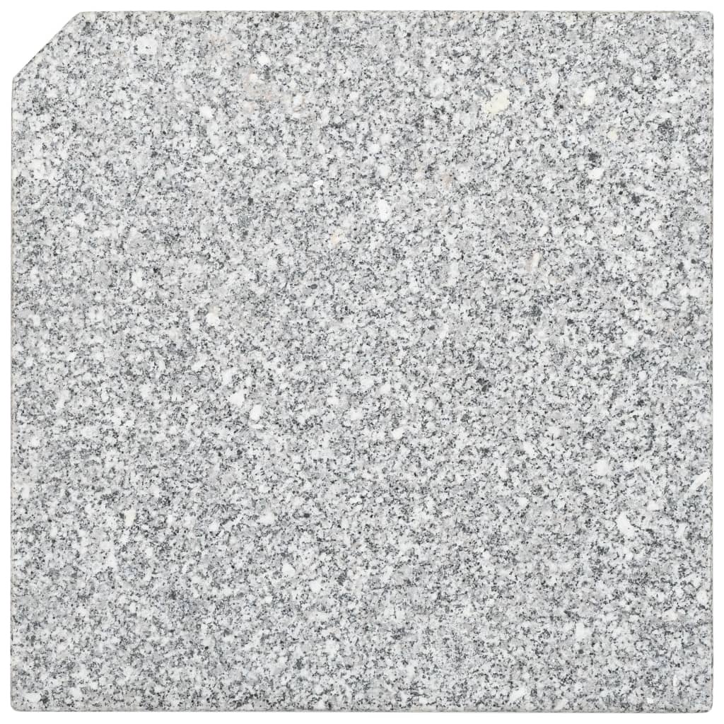 vidaXL Parasolvoetplaten 4 st vierkant 100 kg grijs graniet