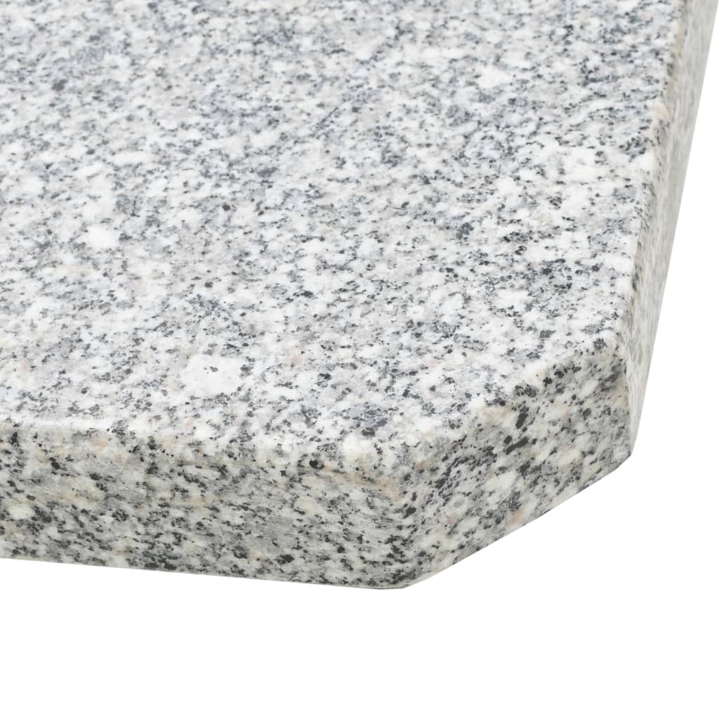 vidaXL Parasolvoetplaten 4 st vierkant 100 kg grijs graniet