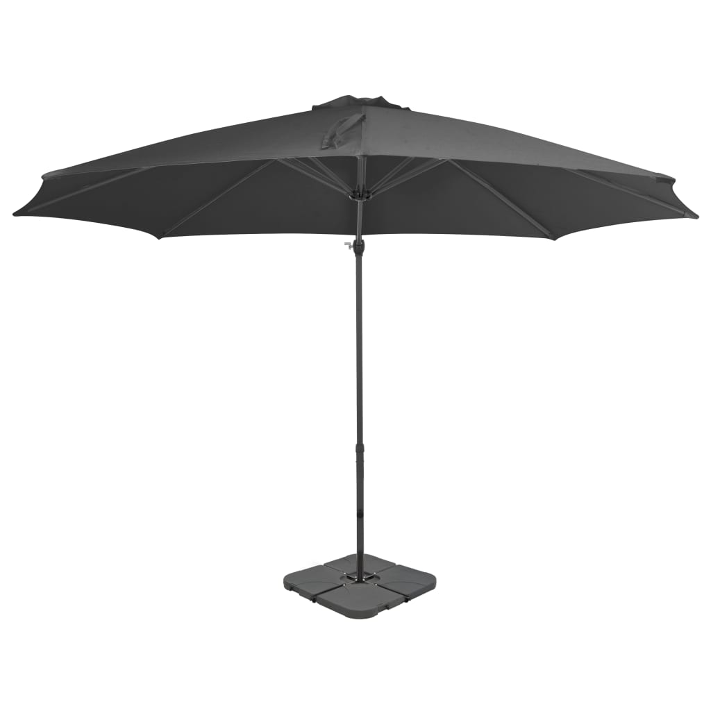 vidaXL Parasol met draagbare voet antracietkleurig - Aashly