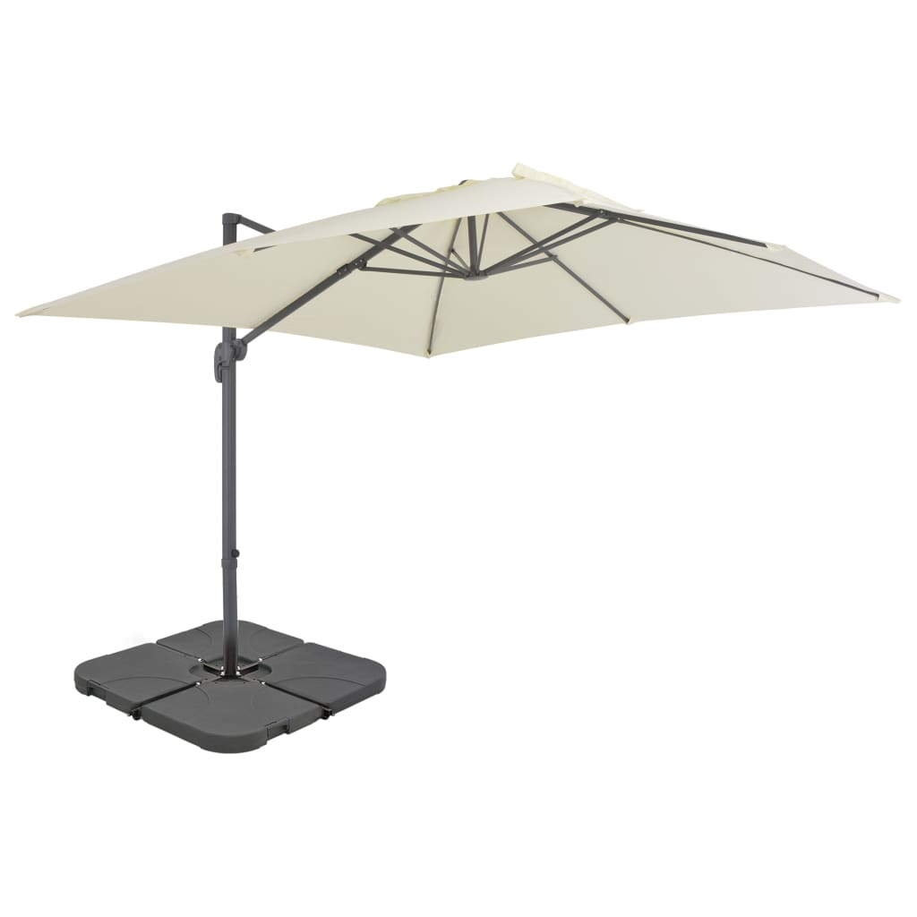 vidaXL Parasol met draagbare voet antracietkleurig - Aashly