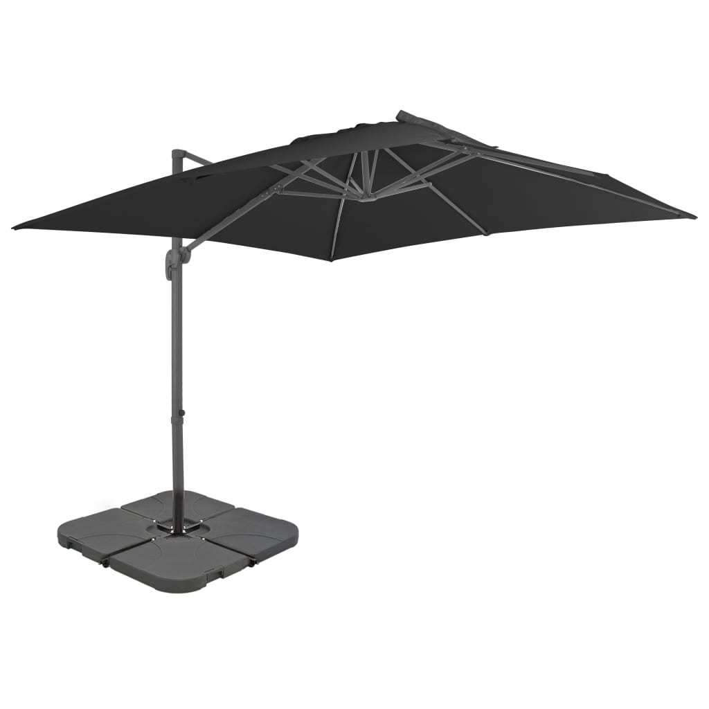 vidaXL Parasol met draagbare voet antracietkleurig - Aashly