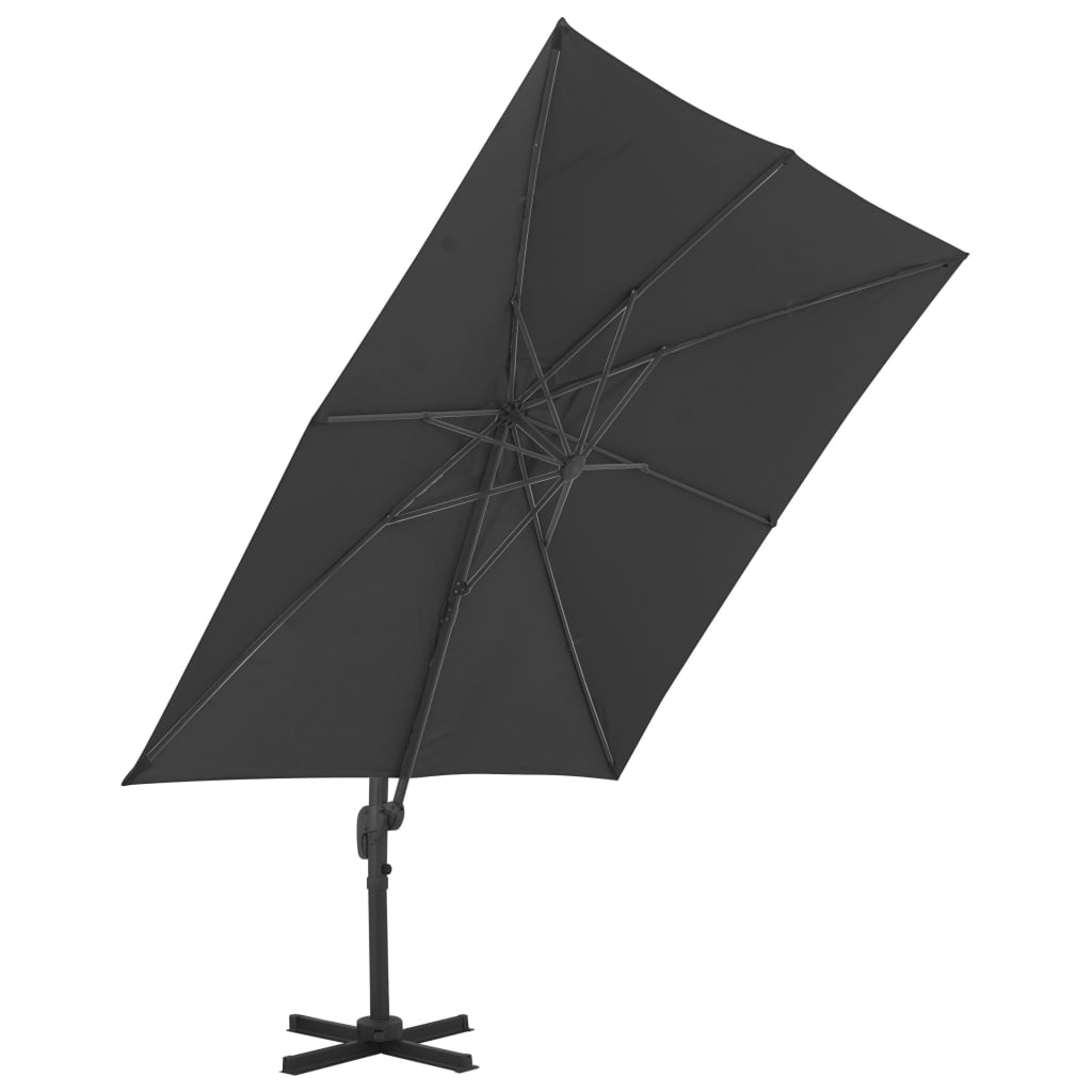 vidaXL Parasol met draagbare voet antracietkleurig - Aashly