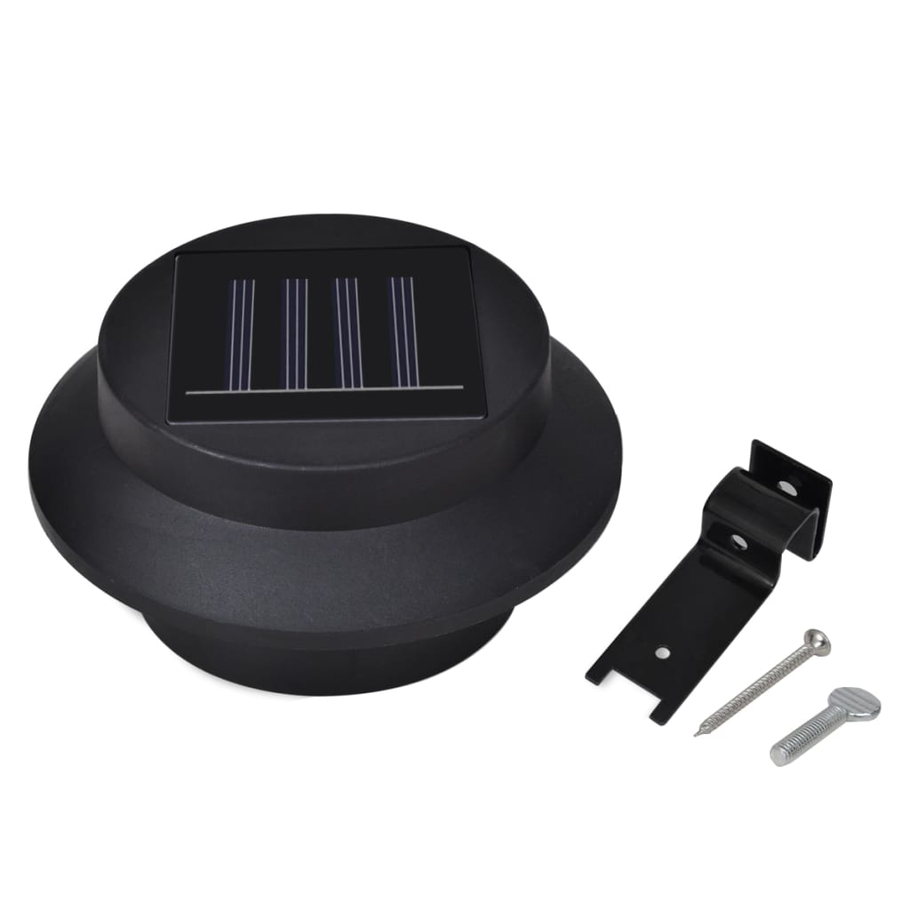 vidaXL Schuttinglampen 12 st solar LED zwart - Aashly