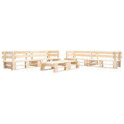 vidaXL 6-delige Loungeset pallet hout wit
