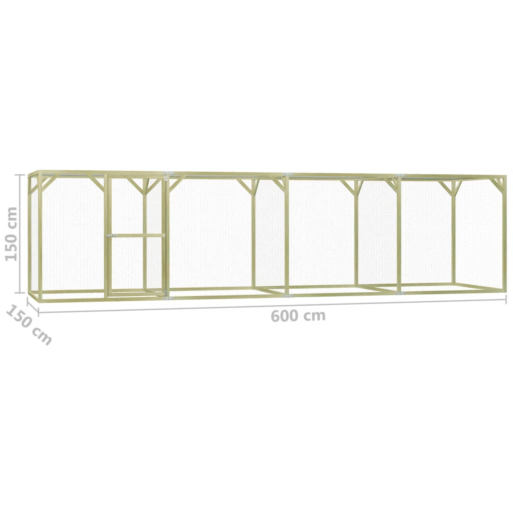 vidaXL Kippenhok 1,5x1,5x1,5 m geïmpregneerd grenenhout - Aashly