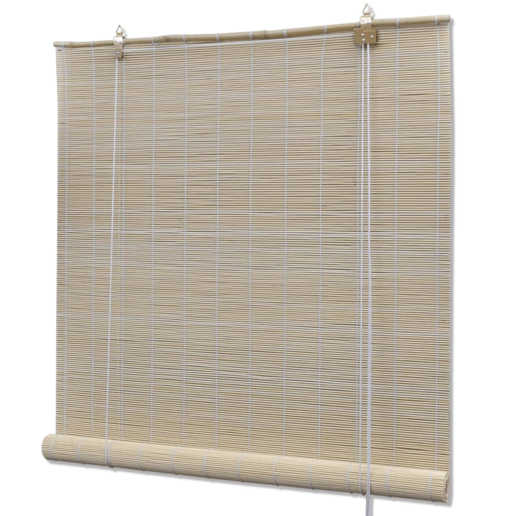 vidaXL Rolgordijnen 4 st 120x160 cm bamboe natuurlijk - Aashly