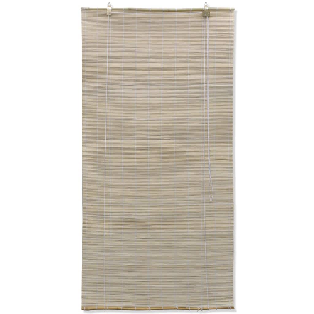 vidaXL Rolgordijnen 4 st 120x160 cm bamboe natuurlijk - Aashly