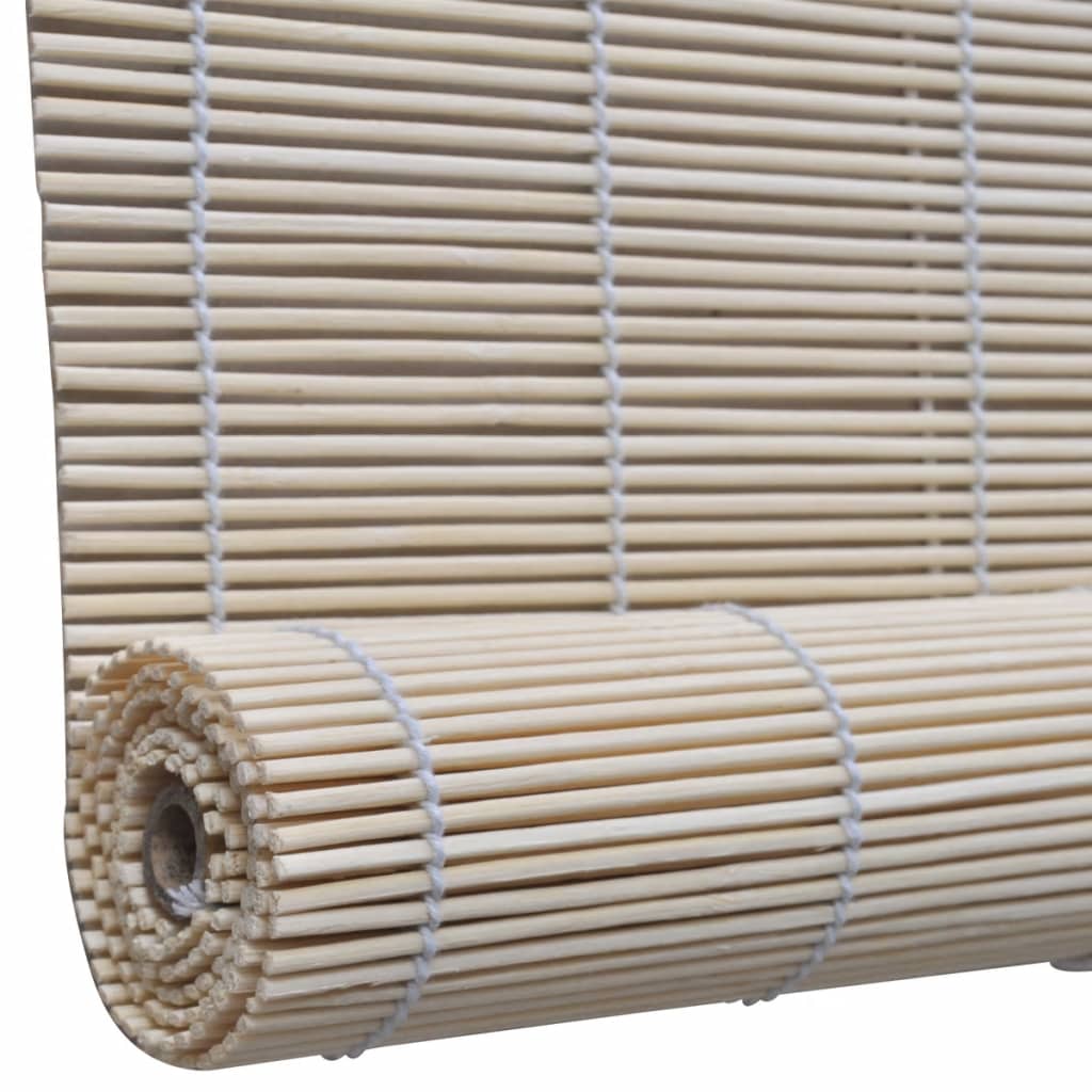 vidaXL Rolgordijnen 4 st 120x160 cm bamboe natuurlijk - Aashly