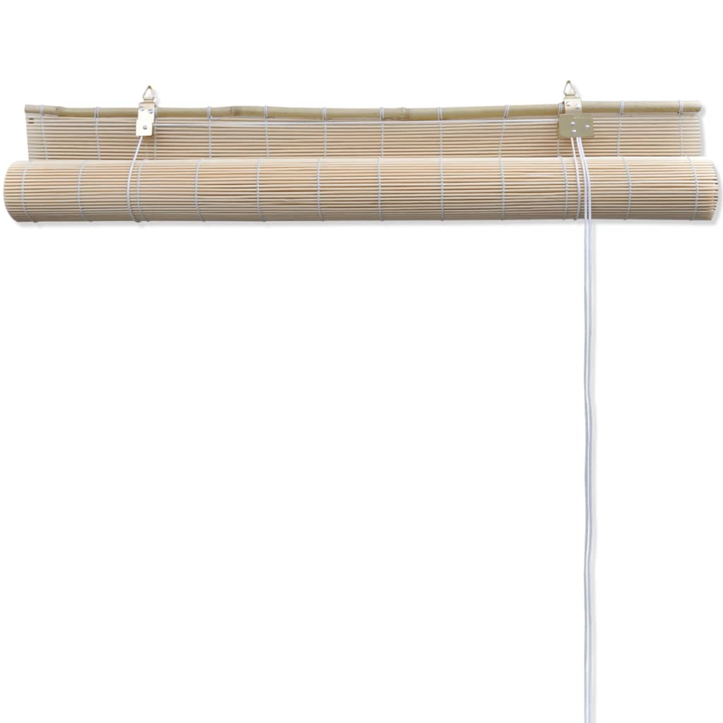 vidaXL Rolgordijnen 4 st 120x160 cm bamboe natuurlijk - Aashly