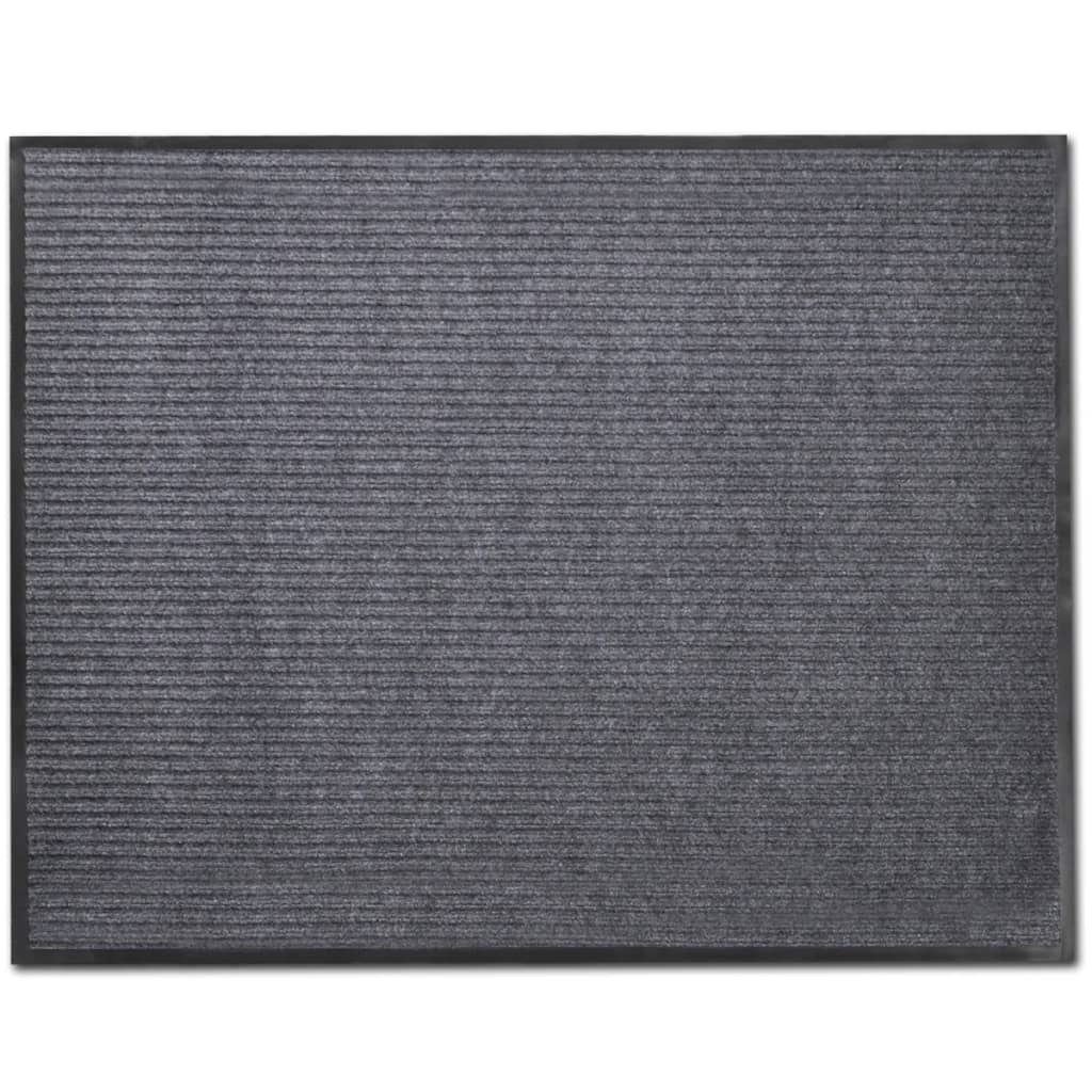 vidaXL Deurmatten 2 st 90x60 cm PVC grijs - Aashly