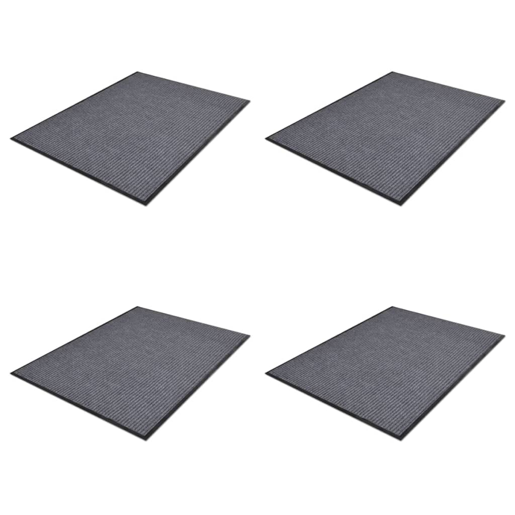 vidaXL Deurmatten 2 st 90x60 cm PVC grijs - Aashly