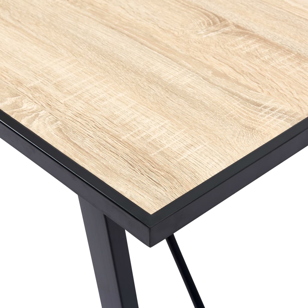 vidaXL Eettafel 200x100x75 cm MDF eikenkleurig