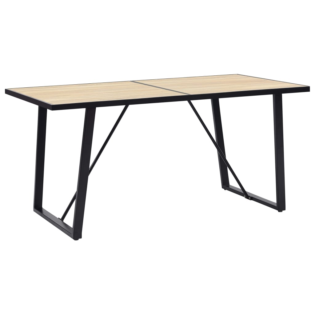 vidaXL Eettafel 200x100x75 cm MDF eikenkleurig
