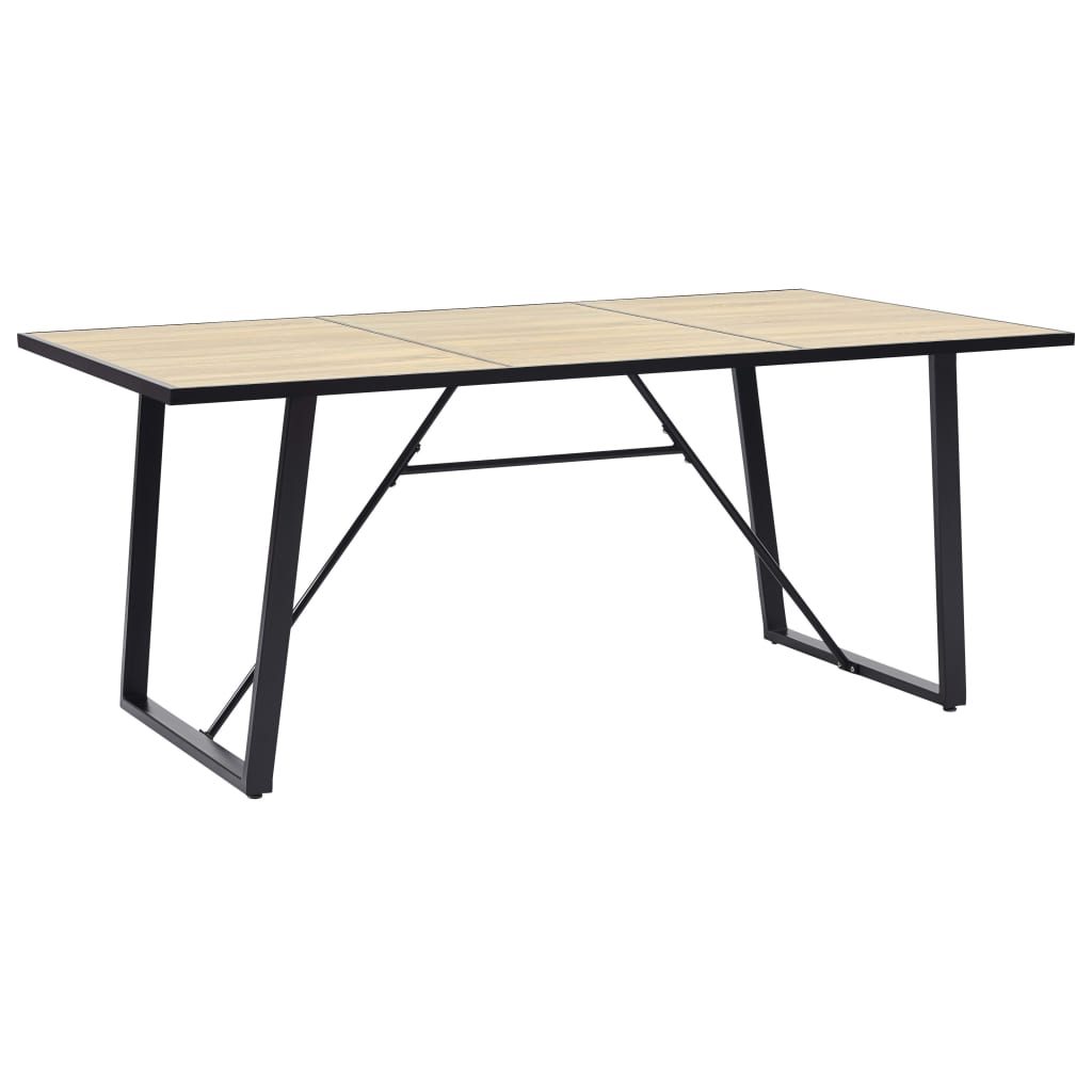 vidaXL Eettafel 200x100x75 cm MDF eikenkleurig