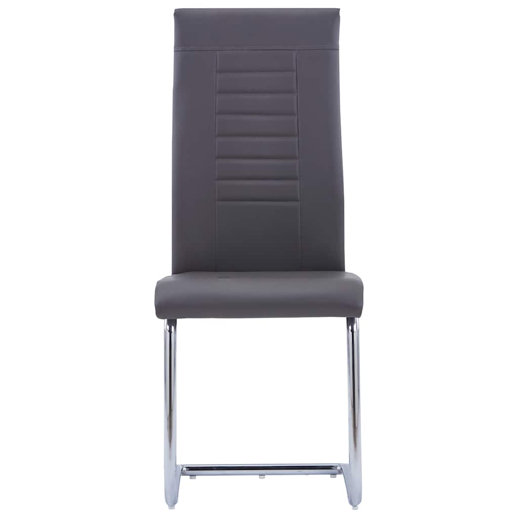 vidaXL Eetkamerstoelen 4 st kunstleer grijs
