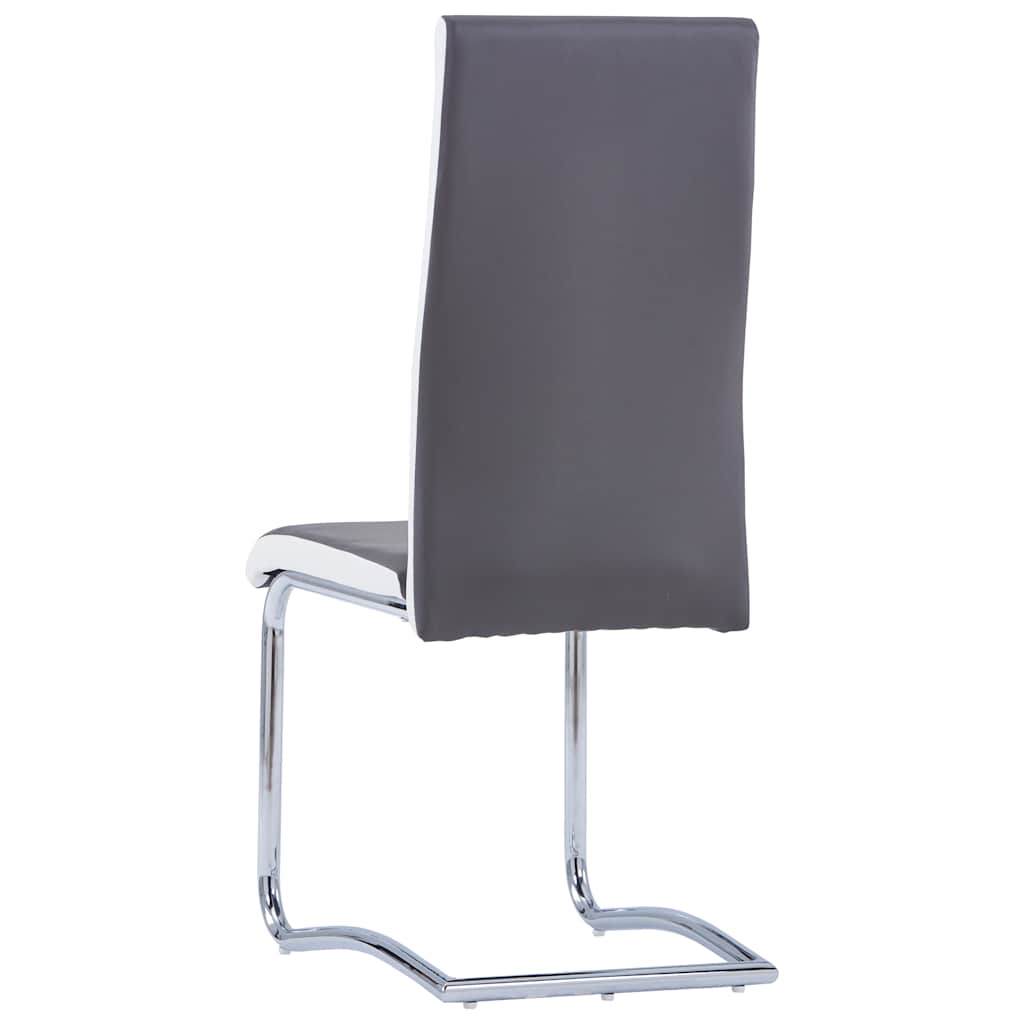 vidaXL Eetkamerstoelen 4 st kunstleer grijs