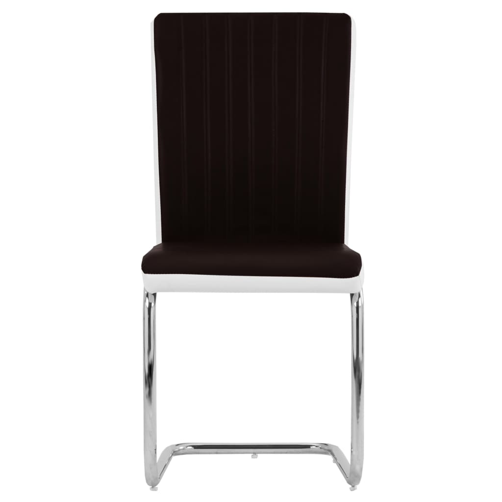 vidaXL Eetkamerstoelen 2 st kunstleer bruin