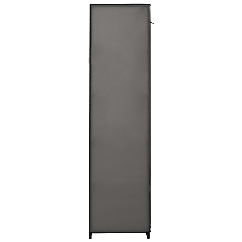 vidaXL Kledingkast met vakken en stangen 150x45x176 cm stof grijs - Aashly