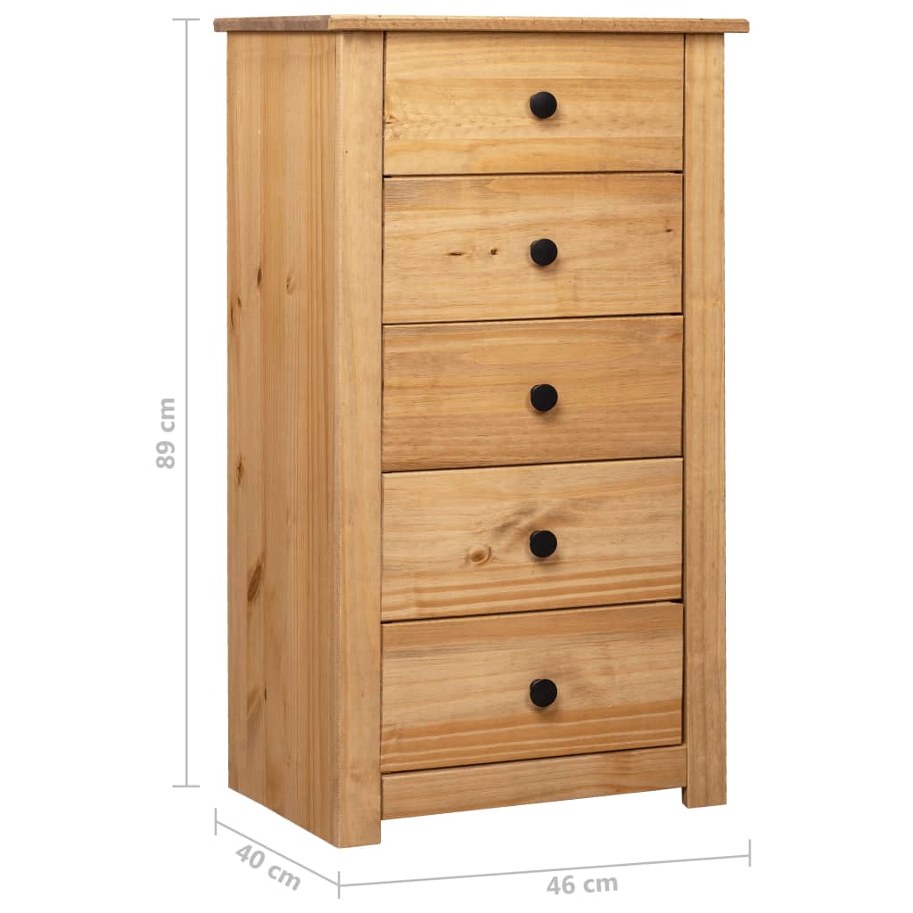 vidaXL Dressoir Panama Range 46x40x89 cm grenenhout - Aashly