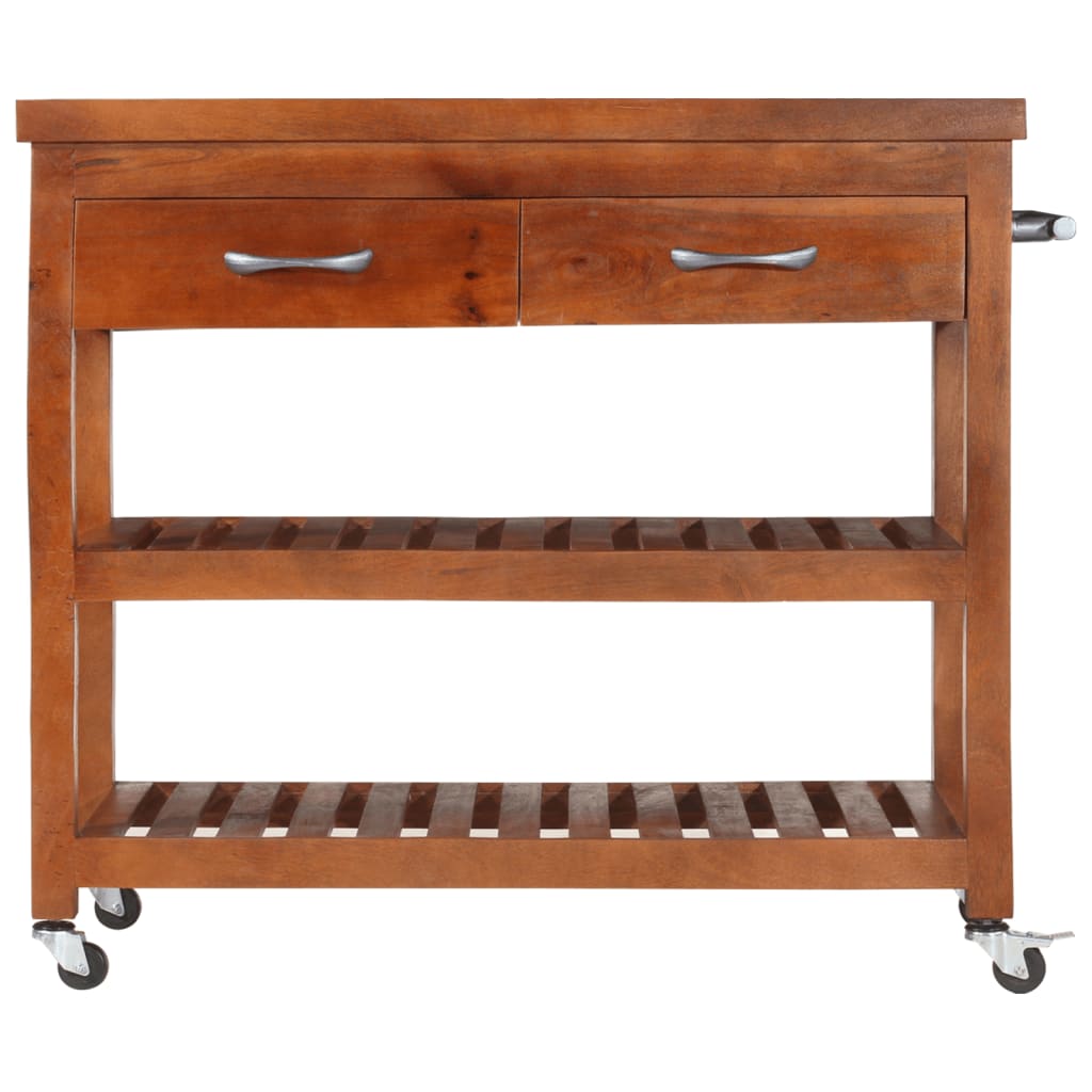vidaXL Keukentrolley 100x48x89 cm massief acaciahout - Aashly