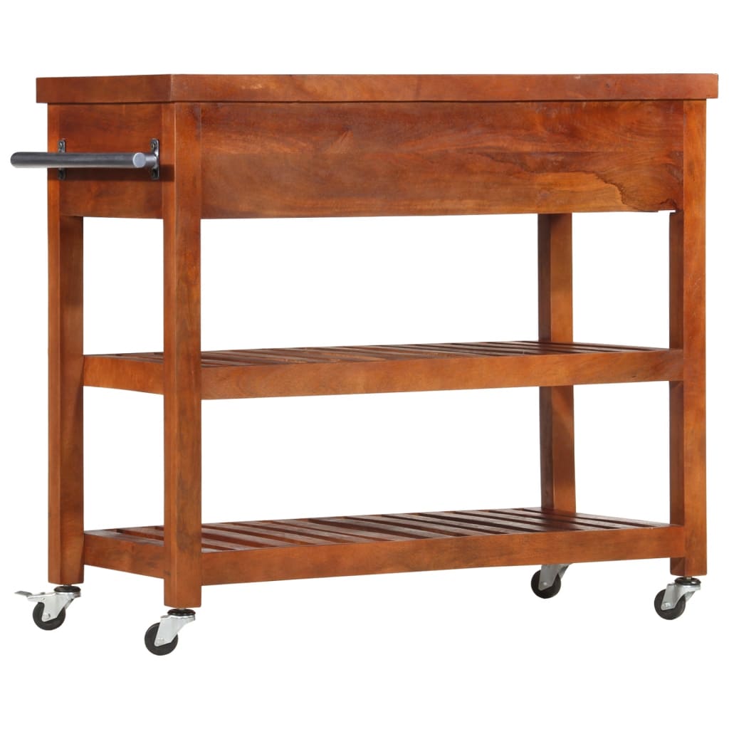 vidaXL Keukentrolley 100x48x89 cm massief acaciahout - Aashly