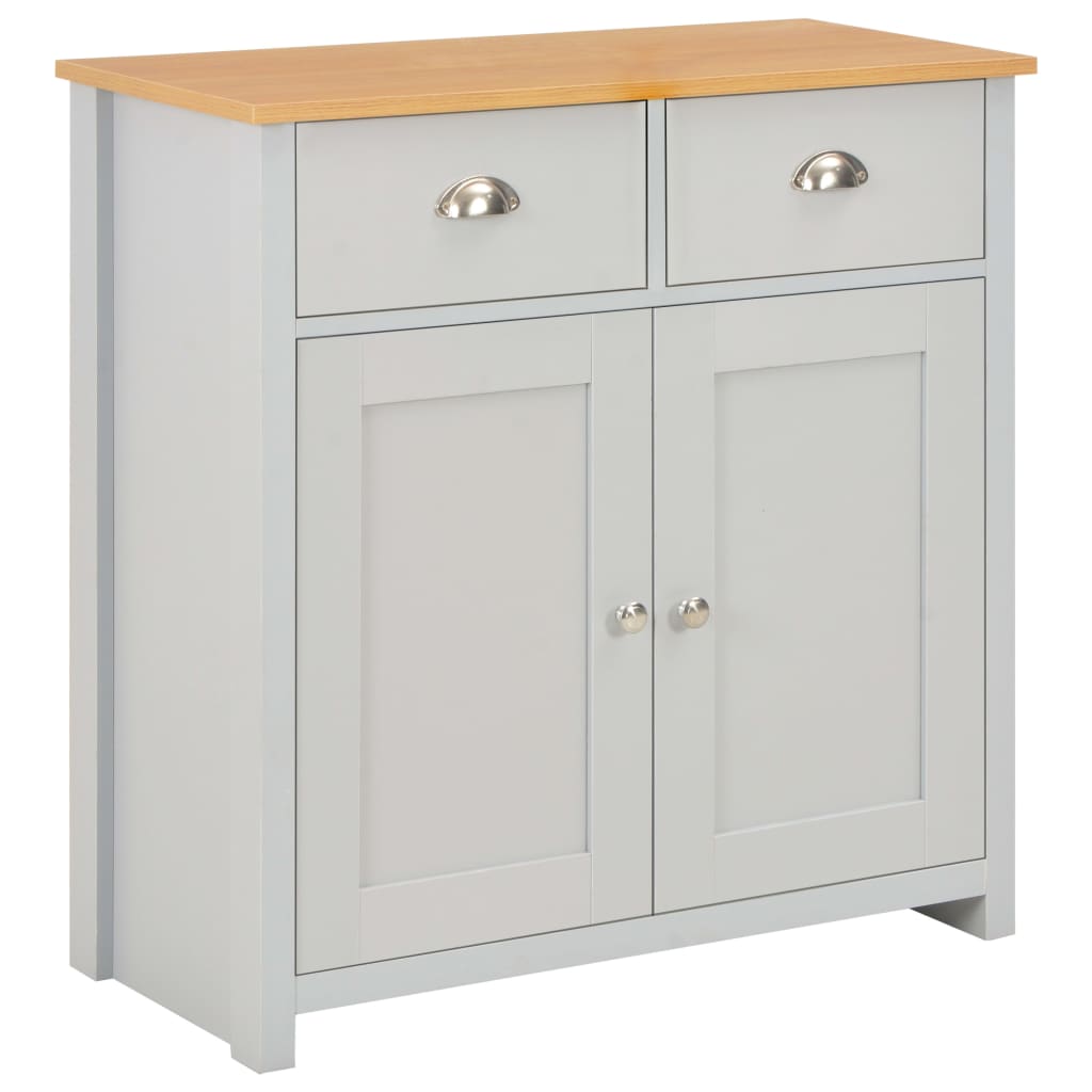 vidaXL Dressoir 112x35x81 cm grijs - Aashly