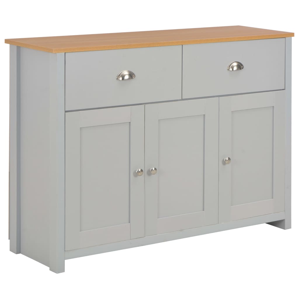 vidaXL Dressoir 112x35x81 cm grijs - Aashly