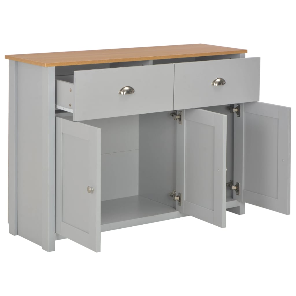 vidaXL Dressoir 112x35x81 cm grijs - Aashly