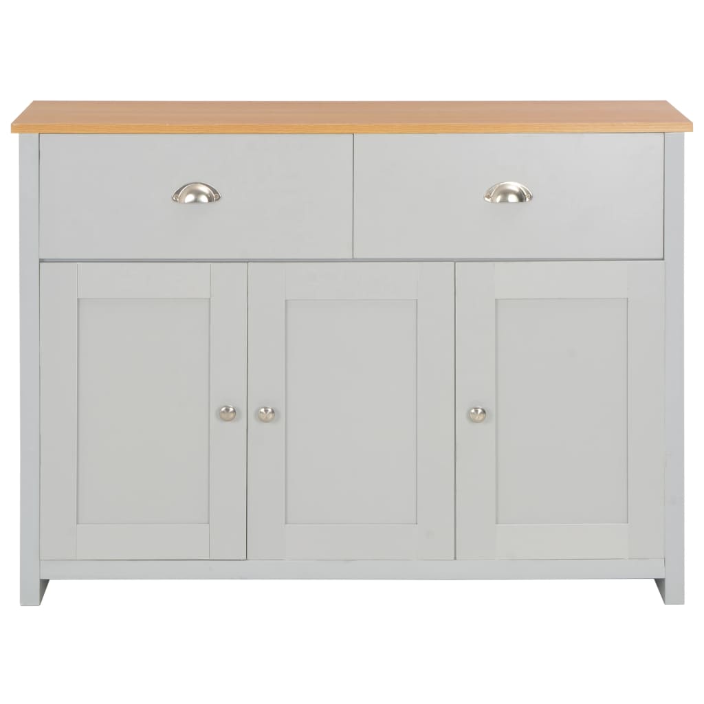 vidaXL Dressoir 112x35x81 cm grijs - Aashly